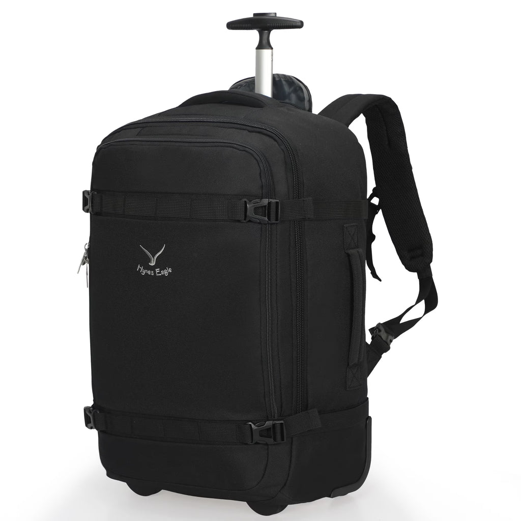 Hynes Eagle 22" Hybrid Carry-On Luggage, Softside Rolling Backpack, Grey