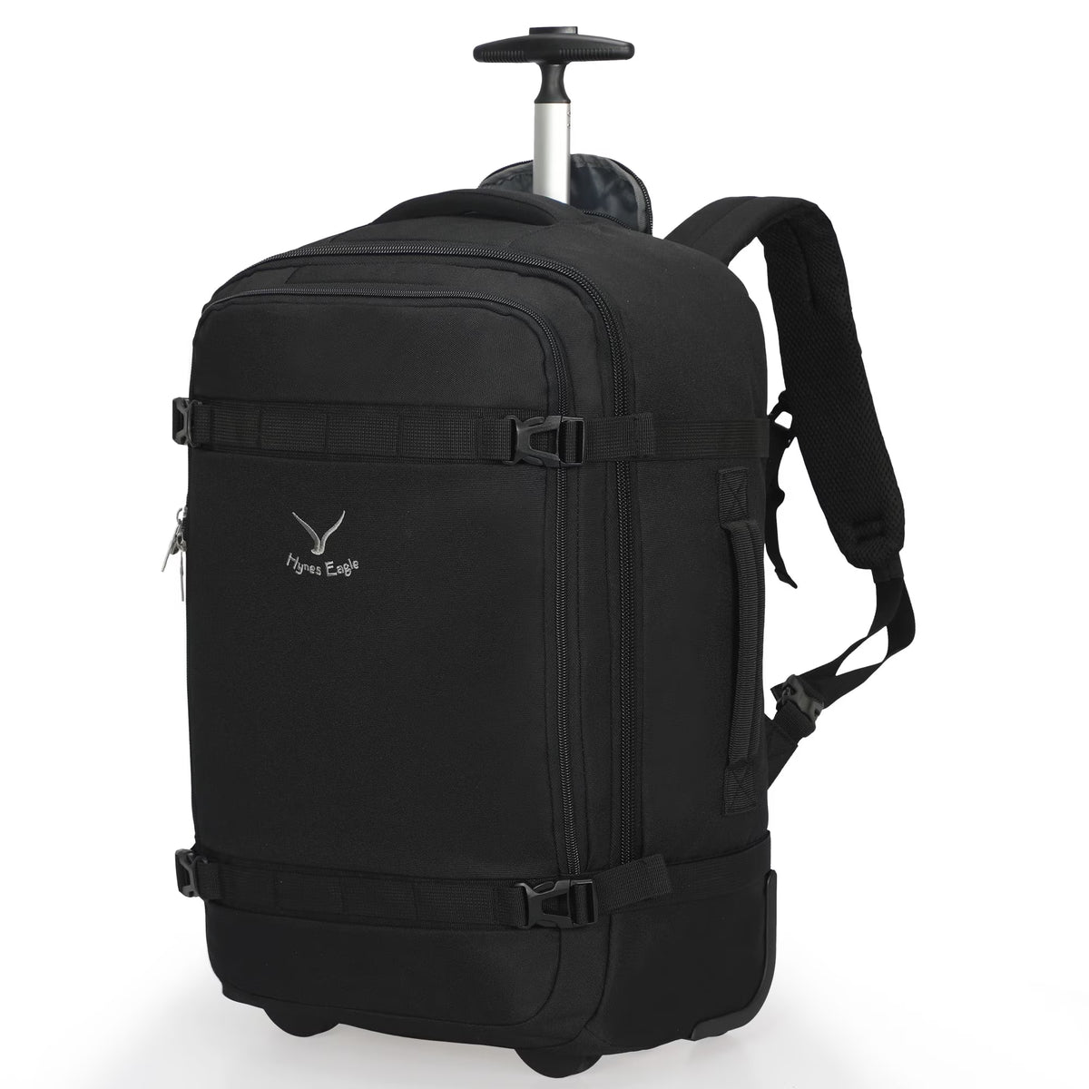 Hynes Eagle 22" Hybrid Carry-On Luggage, Softside Rolling Backpack, Grey