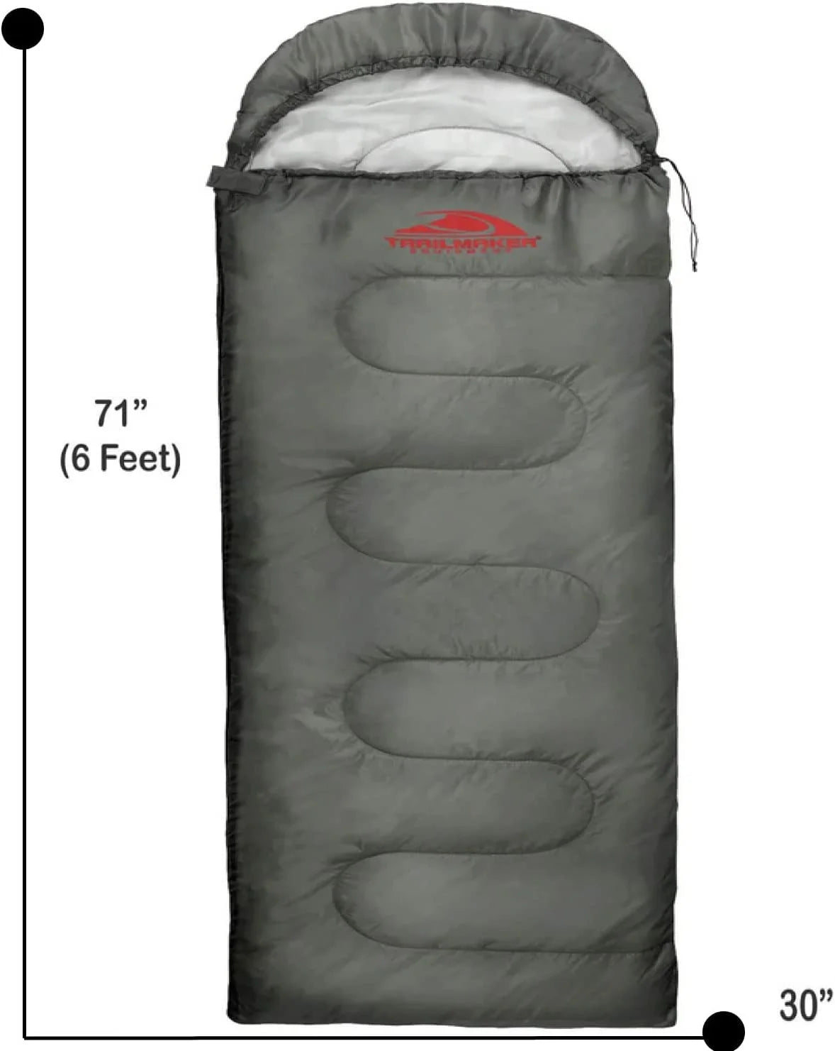 10 Pack Bulk Wholesale of Cold Weather Hooded Sleeping Bags for Adults, Kids, Homeless, Camping, Indoors, Outdoors - 10 Count Hooded Sleeping Bags in Black 71"L x 30"W