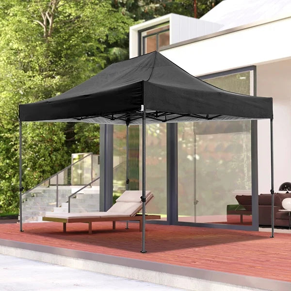 COBIZI 10x15ft Pop up Canopy, Heavy Duty Party Canopy Waterproof Commercial for Outdoor,Black