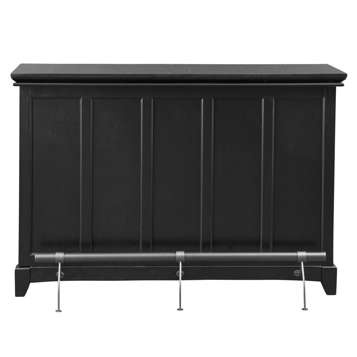 Steve Silver Garcia Pub Style Traditional Home Bar with Silverstone Top, Black