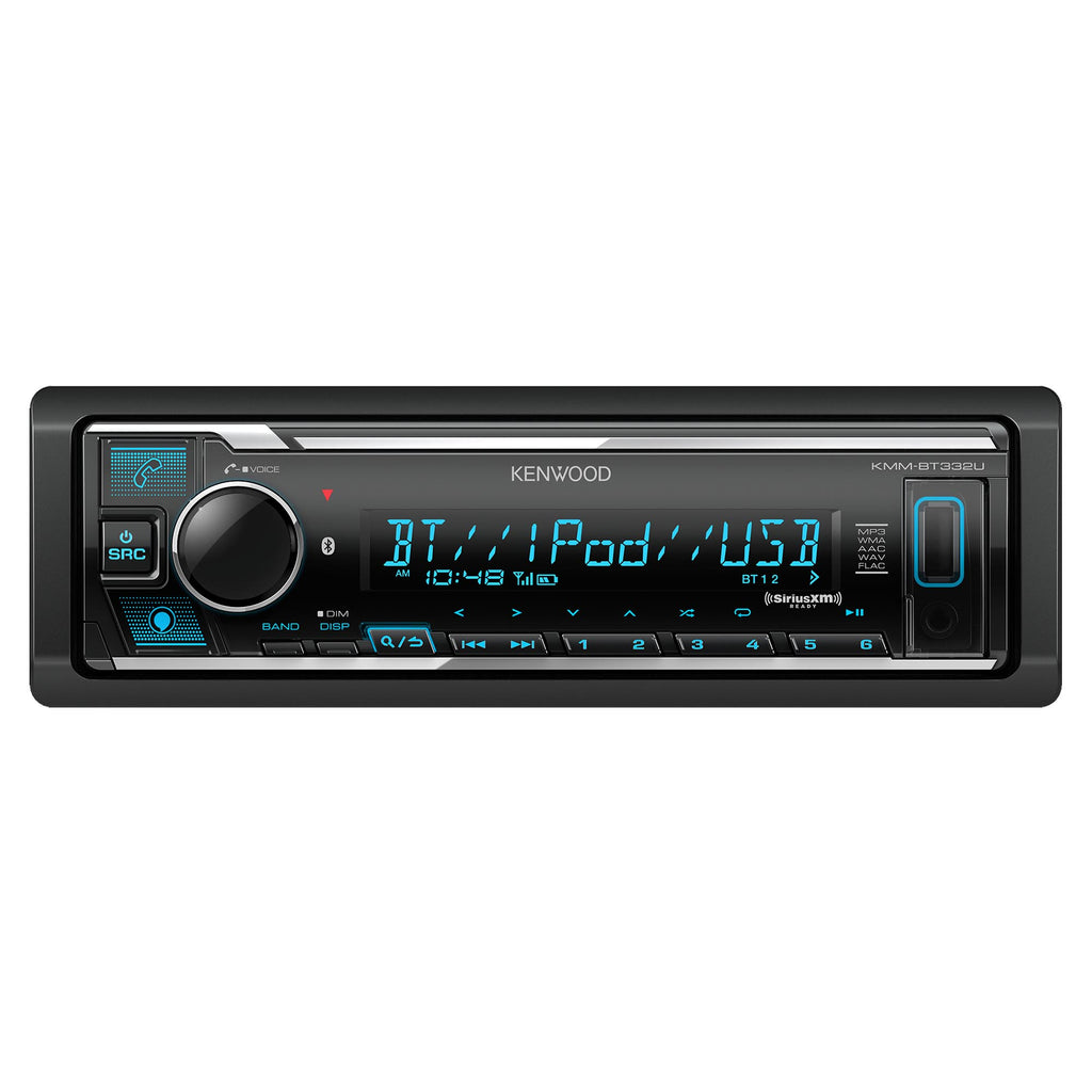 Kenwood KMM-BT332U Bluetooth USB Media Receiver with Alexa, Single DIN, Sirius XM Tuner Kit