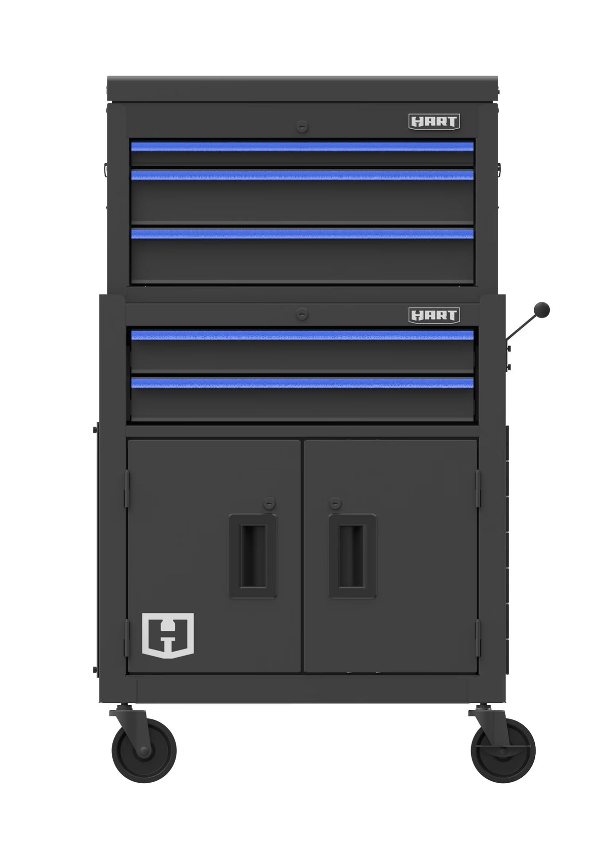 Hart 24-inch Steel Tool Chest Combo with Built-In Power Strip, 400 lb Capacity