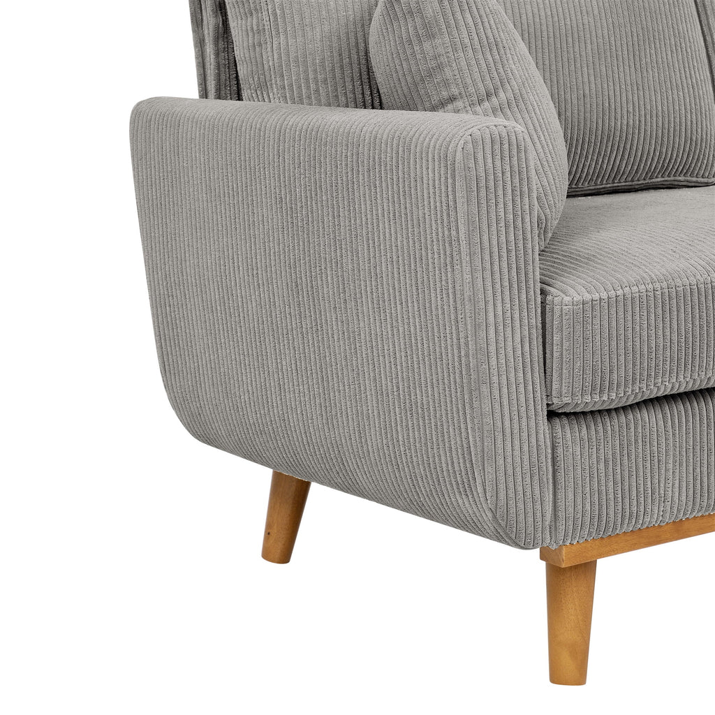 Aukfa 68" Small Sofa Couch Comfy Mid Century Modern Loveseat Sofa for Living Room Bedroom, Cream