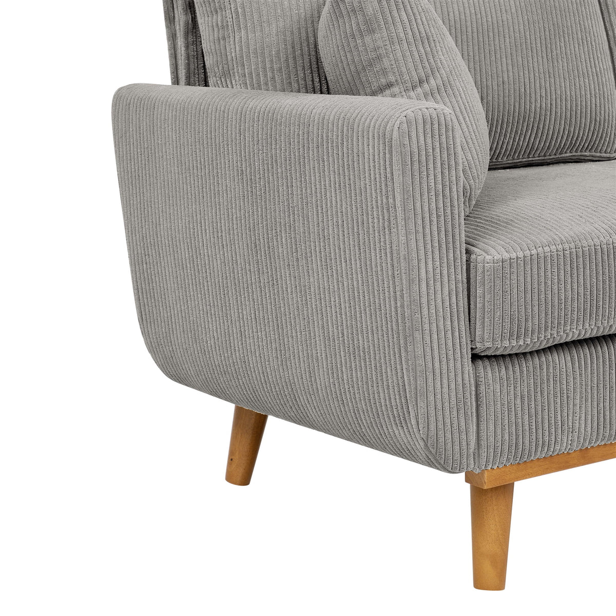 Aukfa 68" Small Sofa Couch Comfy Mid Century Modern Loveseat Sofa for Living Room Bedroom, Cream