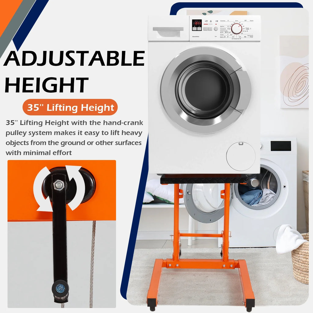 AECOJOY Hydraulic Material Lift Pallet Truck 500 Lbs,Lift Table Cart,32" Max Lift Height Pallet Truck Jack with Lockable Swivel Casters Ideal for Warehouse, Workshop and Garage Use
