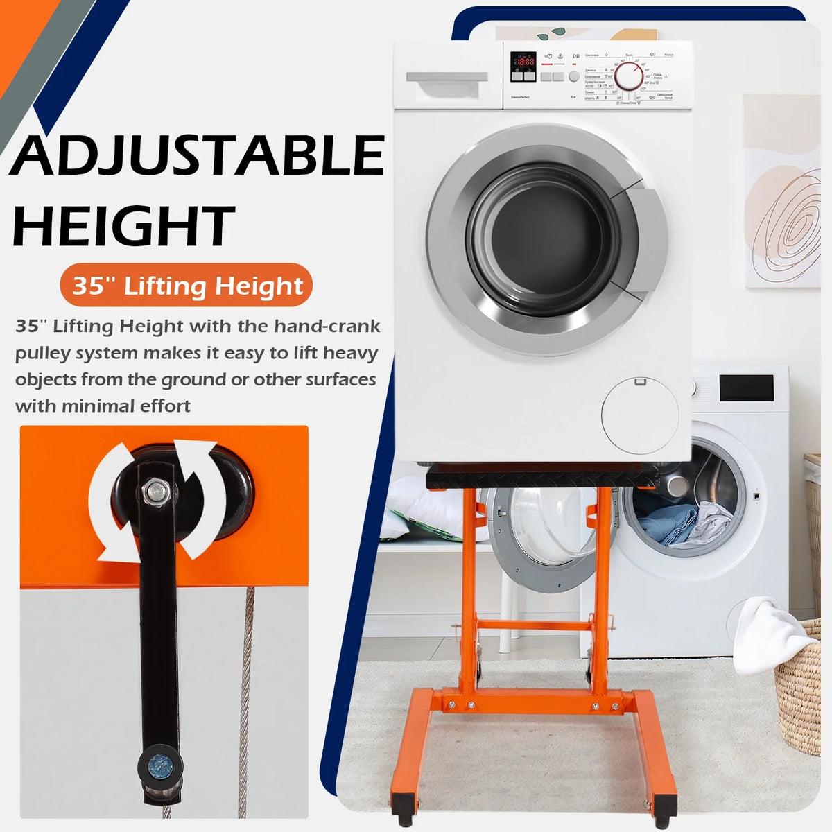 AECOJOY Hydraulic Material Lift Pallet Truck 500 Lbs,Lift Table Cart,32" Max Lift Height Pallet Truck Jack with Lockable Swivel Casters Ideal for Warehouse, Workshop and Garage Use