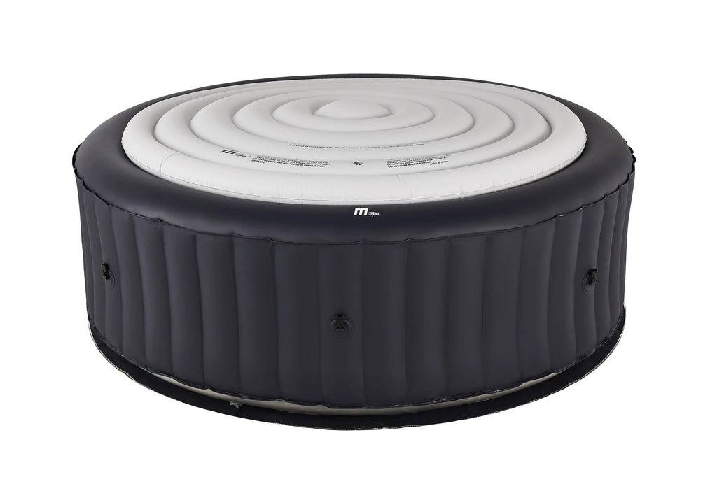 M SPA Urban Series Aurora Round Inflatable Hot Tub Spa with Bubble Massaging and Sanitizer Lighting for 4+2 Person