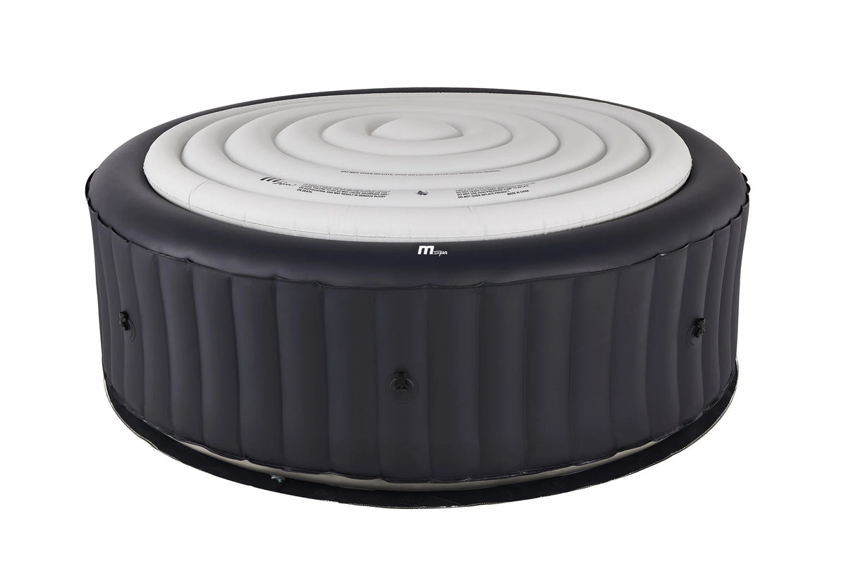 M SPA Urban Series Aurora Round Inflatable Hot Tub Spa with Bubble Massaging and Sanitizer Lighting for 4+2 Person