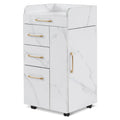 BarberPub Salon Trolley, Hair Styling Rolling Utility Cart with Storage Drawer