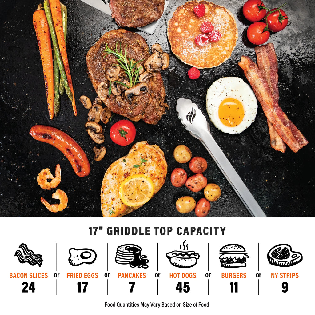 Blackstone 17 Original Tabletop Griddle with Stainless Steel Front Panel