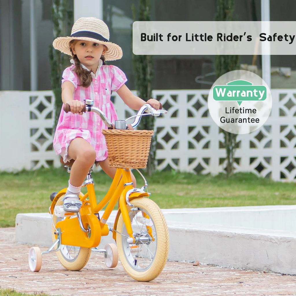 Glerc Little Molly 12 inch Kids Girls Bike for1 2-4 Years Old Child and Toddler,gifts,Pink
