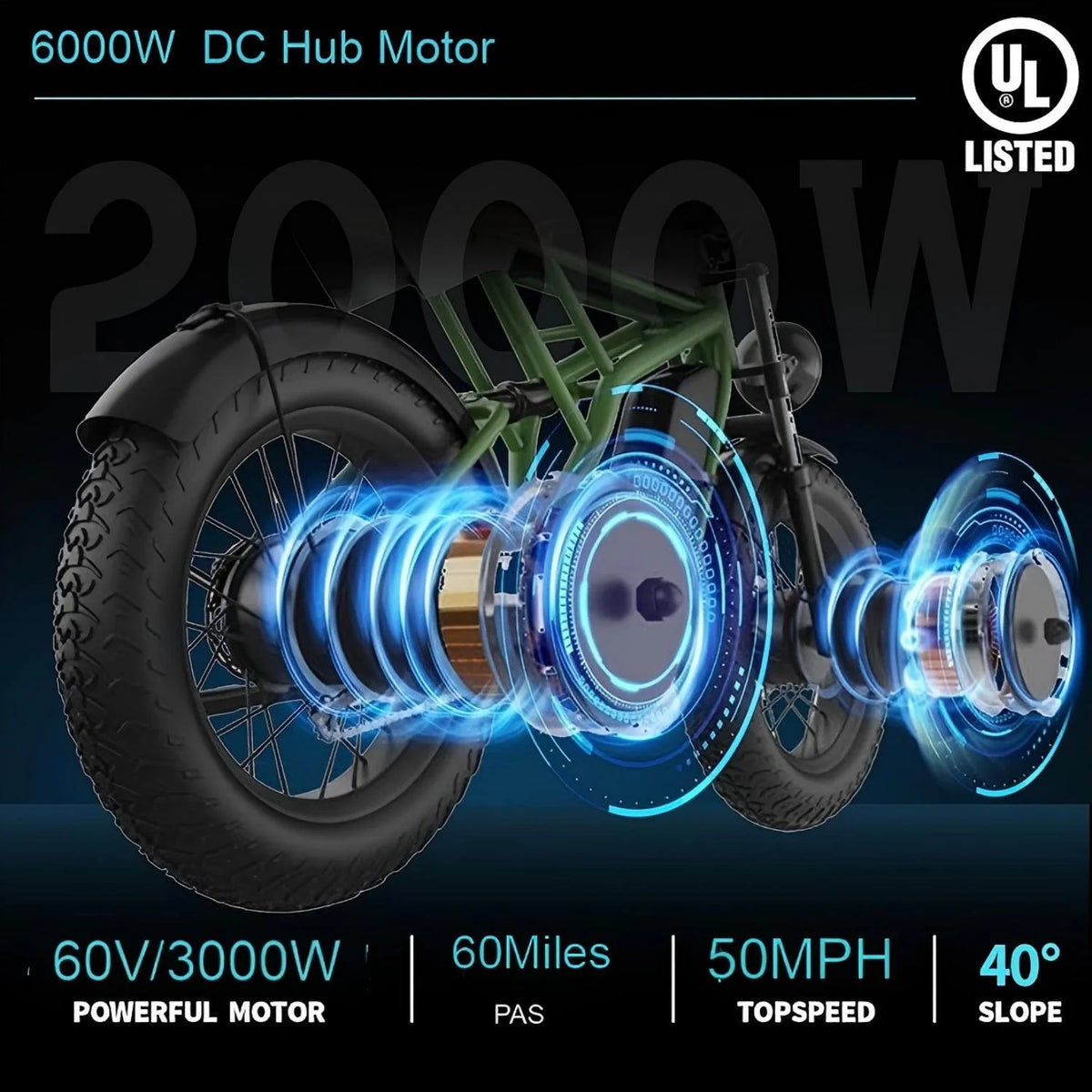 Freego X2Pro 6000W(Peak)Motor 60V 30Ah Battery Electric Motorcycle for Adults,Electric Dirt Bike Teens ,50MPH Off Road Electric Bicycle,19x2 Full Suspension/Four-Piston Hydraulic Brake UL2849