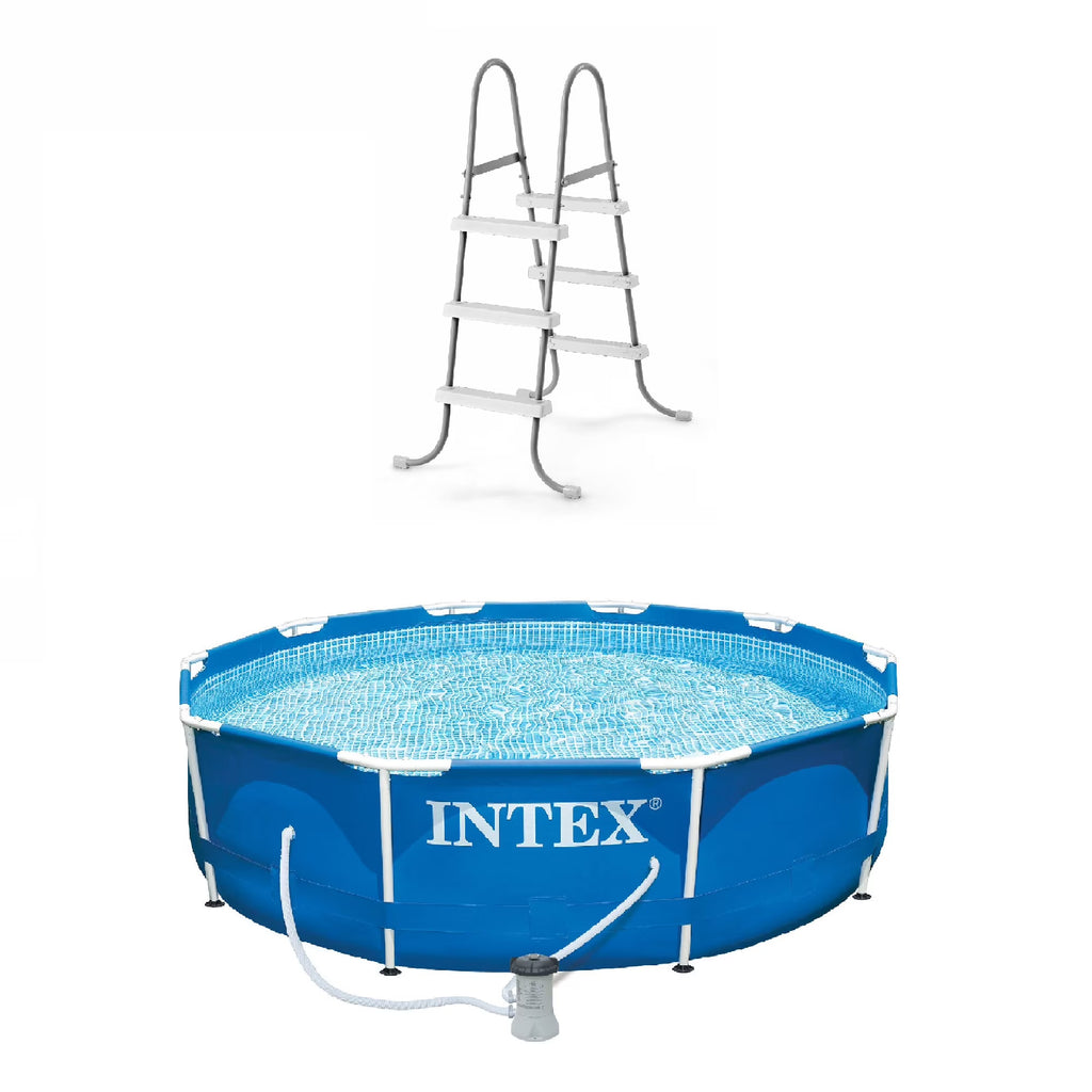 Intex Pool Kit w/ Intex 10 x 2.5-Ft Pool Set w/ Filter Pump w/  10-Ft Pool Cover