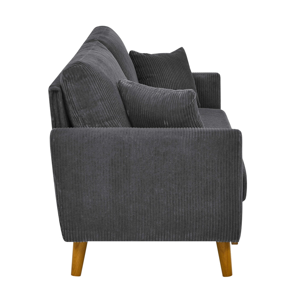 Aukfa 68" Small Sofa Couch Comfy Mid Century Modern Loveseat Sofa for Living Room Bedroom, Cream