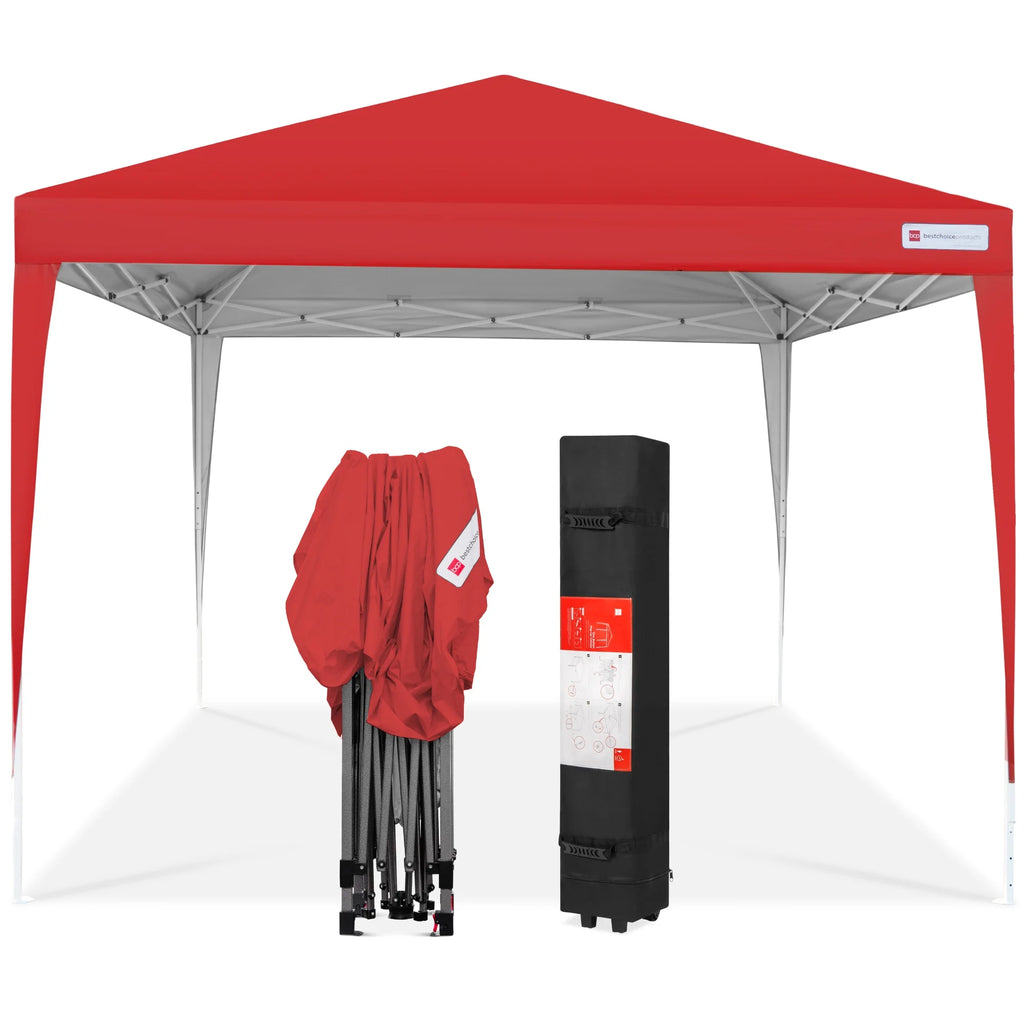 Best Choice Products 10x10ft Pop Up Canopy Outdoor Portable Adjustable Instant Gazebo Tent w/ Carrying Bag - White