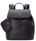 Kate Spade New York Women's Rosie Pebbled Leather Medium Flap Backpack, Black