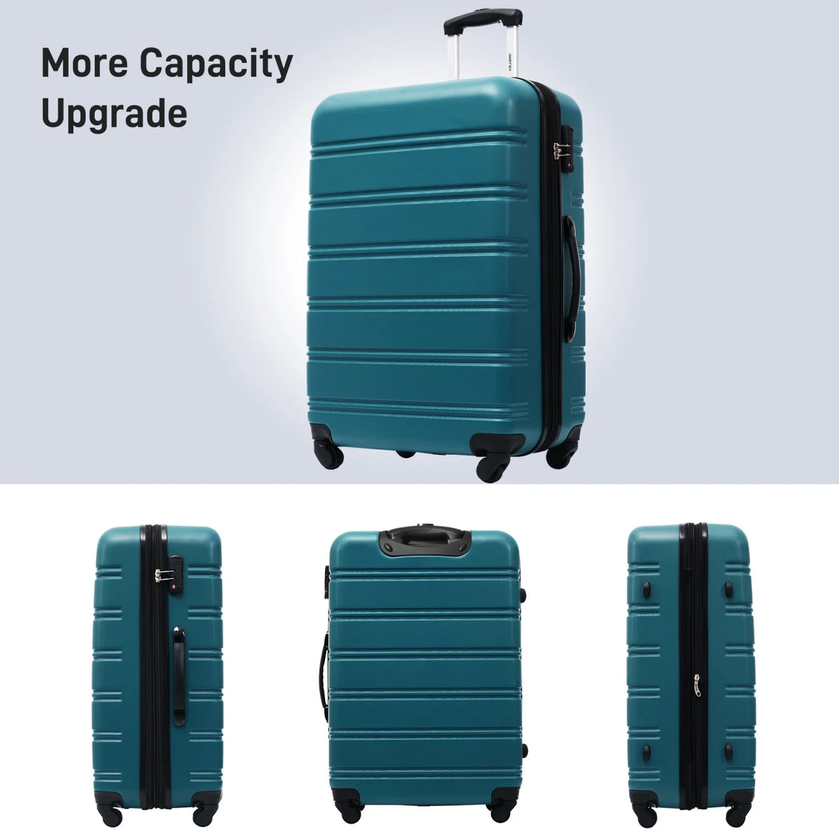 Luggage Sets 3 Piece, Hardside Expandable Ultra Durable PC Lightweight Carry On, Travel Suitcase Set with TSA Lock Spinner Wheels, Multicolor Purple