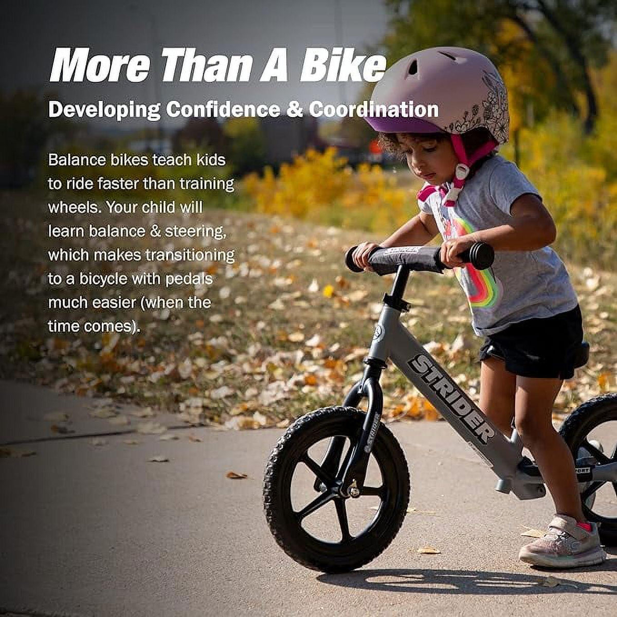 Strider - 12 Sport Balance Bike. Ages 1 to 4 Years - Matte Gray
