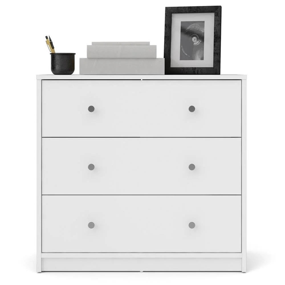 Pemberly Row 4 Pieces Set of Modern Wood Bedroom Furniture in White Finish