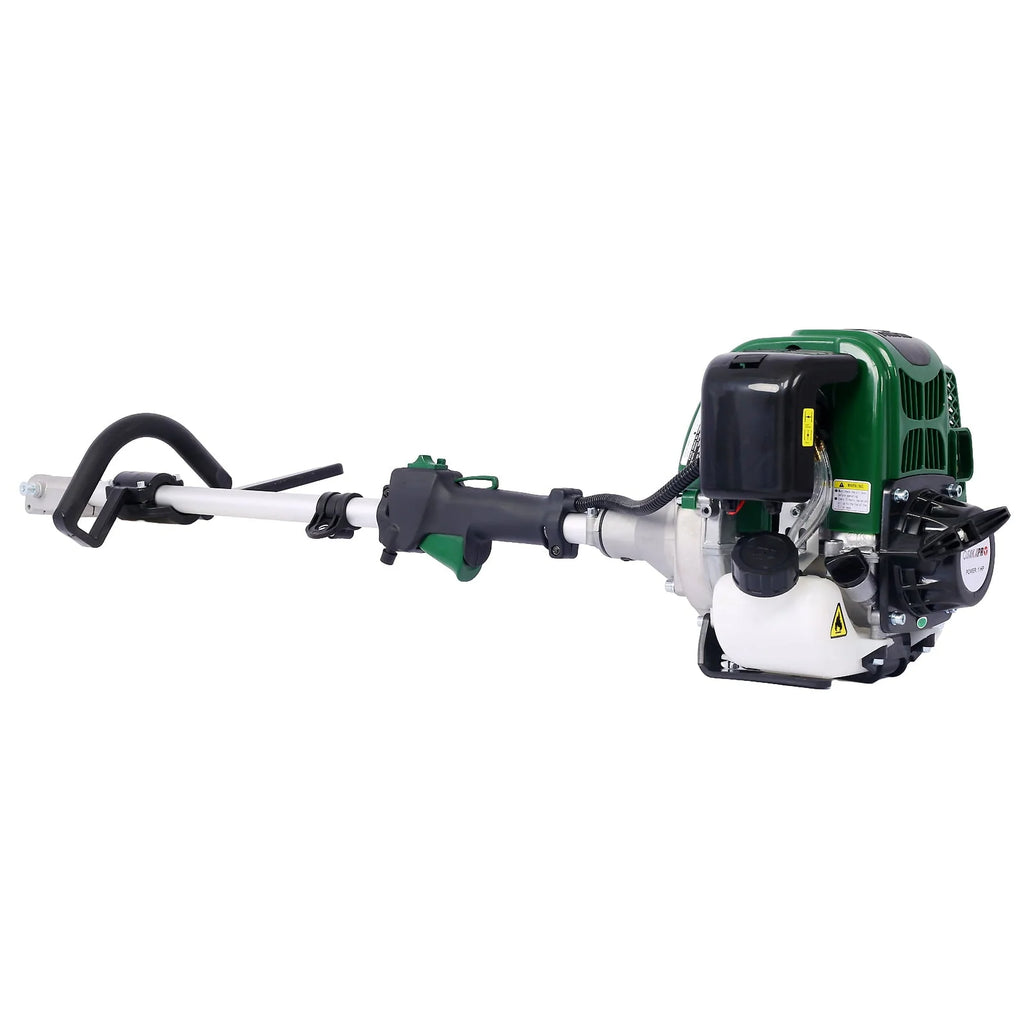 4 in 1 Multi-Functional Trimming Tool, 31CC 4-Cycle Garden Tool System with Gas Pole Saw, Hedge Trimmer, Grass Trimmer, and Brush Cutter EPA Compliant, Green