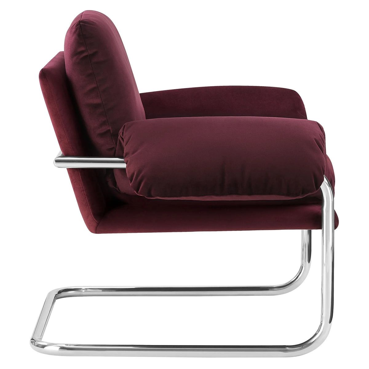 Accent Chair, Brown, Velvet, Living Room Lounge Cafe Lobby Hospitality Restaurant, Modern Contemporary, HB37765