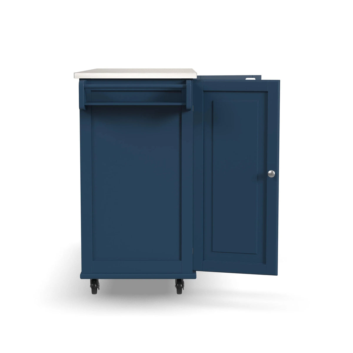 Homestyles Dolly Madison Engineered Wood Kitchen Cart in Sage Green/Nickel