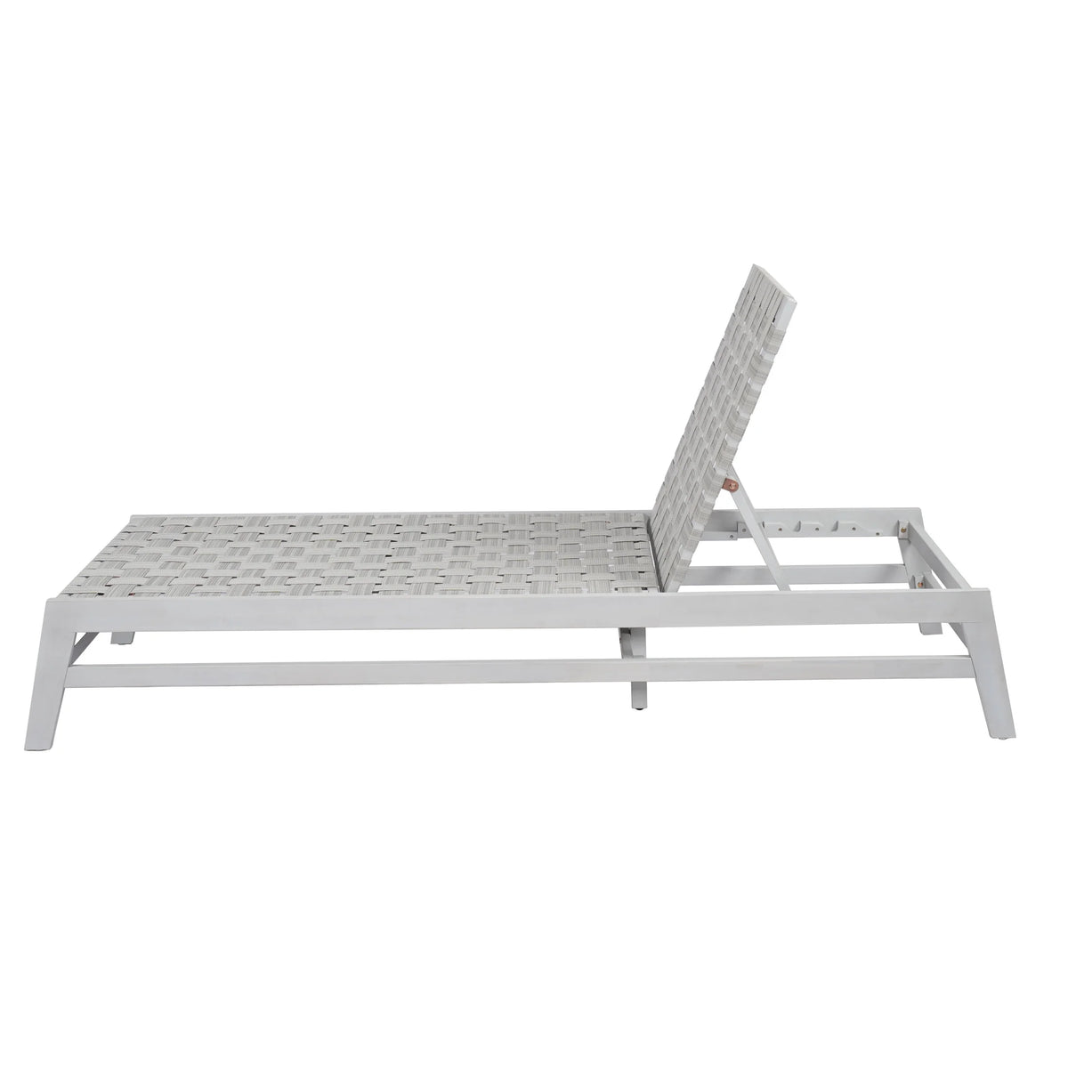 Christopher Knight Home Outdoor Wood Chaise Lounge Chair, Adjustable 4-Position Recliner with Rope Seat, Teak