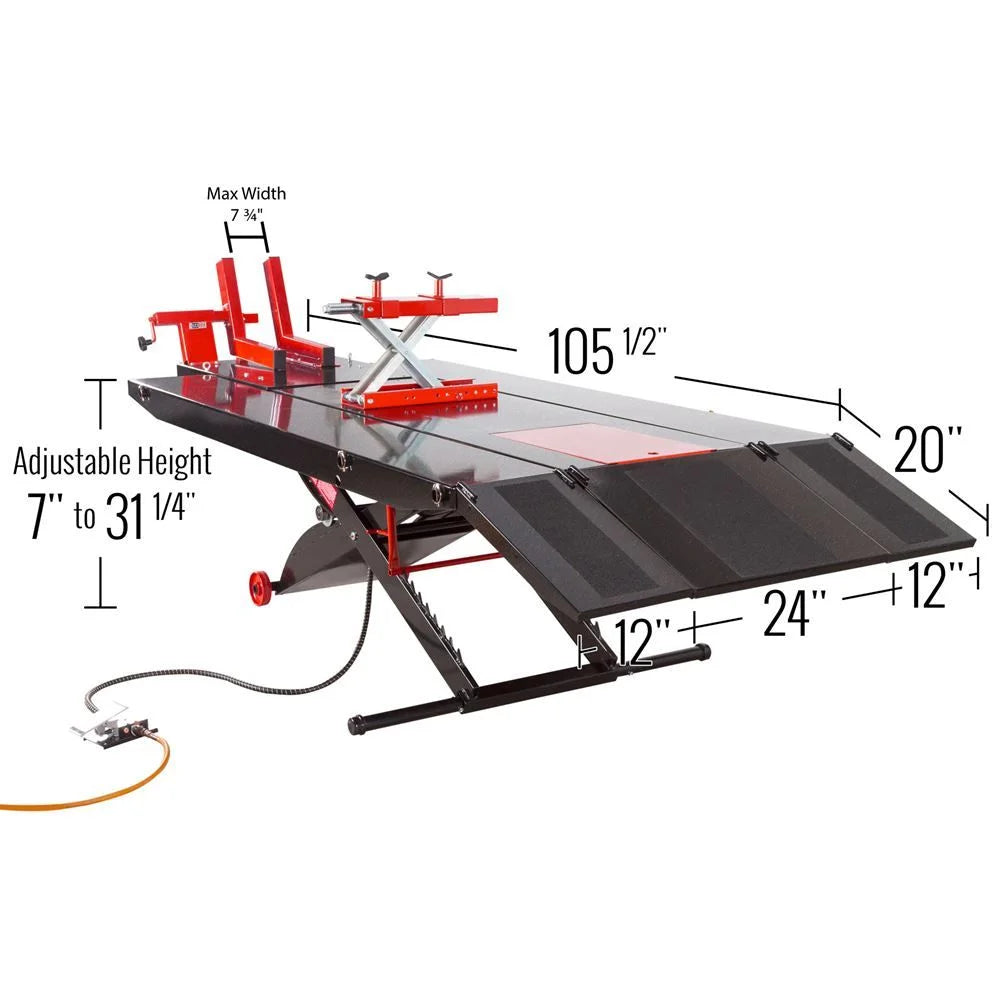 Black Widow BW-PROLIFT-HDXW ProLift Motorcycle Lift Table with Center Jack
