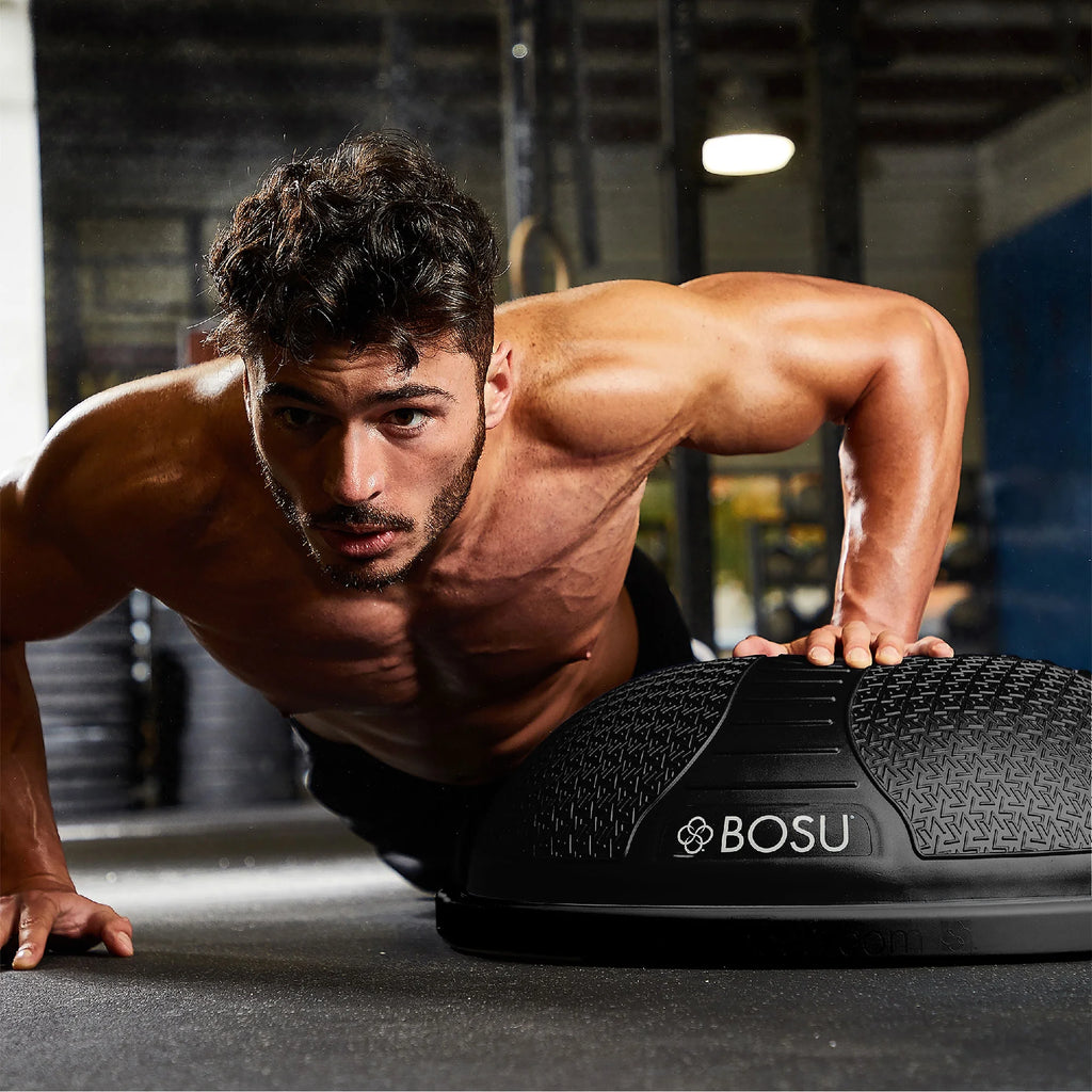 BOSU NexGen Home Fitness Exercise Gym Strength Balance Trainer, Black