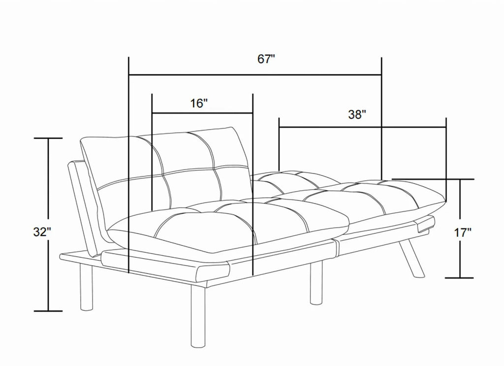 PAPROOS Convertible Sofa Bed, Folding Futon Sofa Bed, Upholstered Sofa Bed Couch, Loveseat Sleeper Sofa for Small Space, Apartment, Living Room, Cream