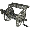 Liberty Garden Wall Mounted Heavy Gauge Aluminum Hanging Hose Reel with Guide