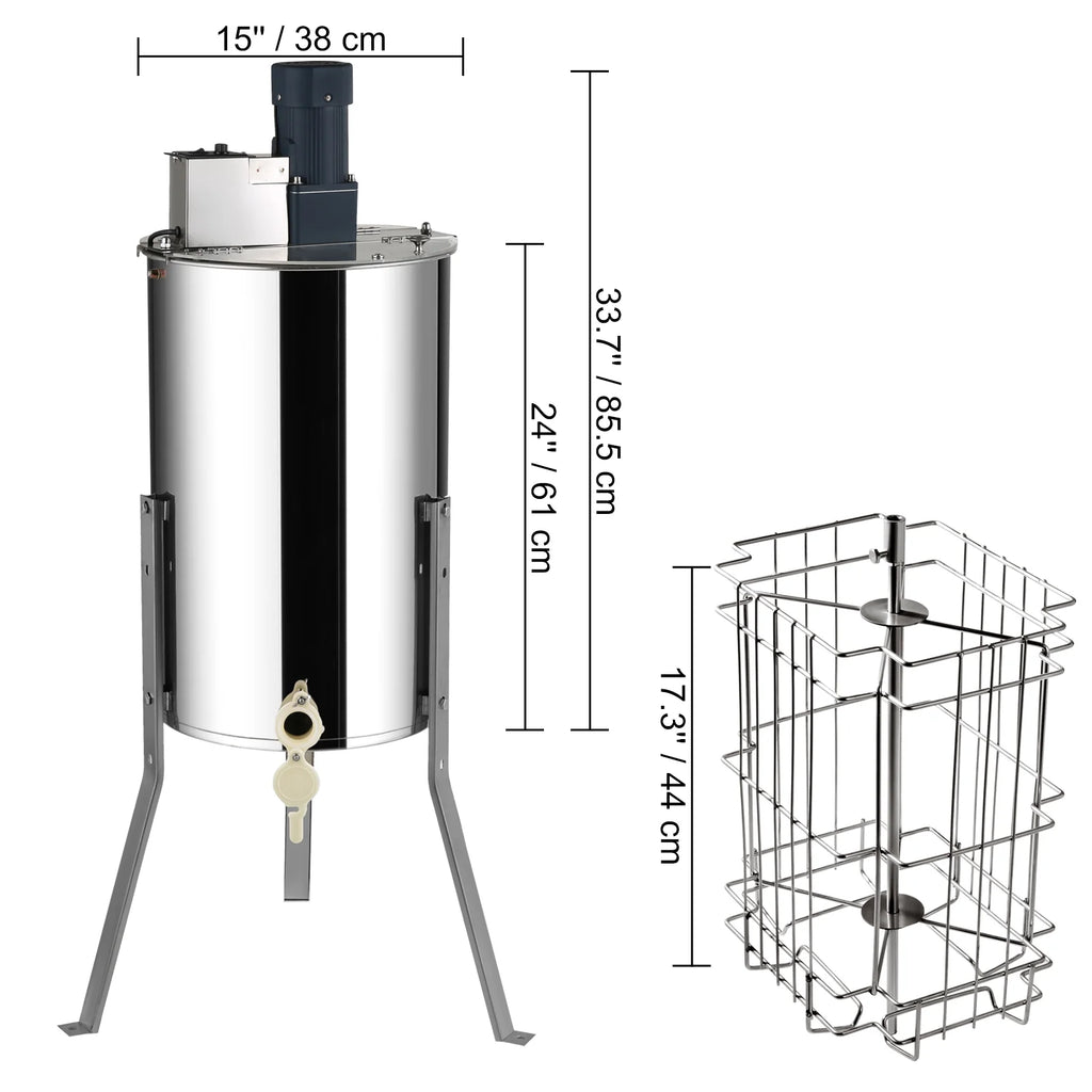 BENTISM Electric Honey Extractor DD-2/4 High-Power Motor Bee Guards