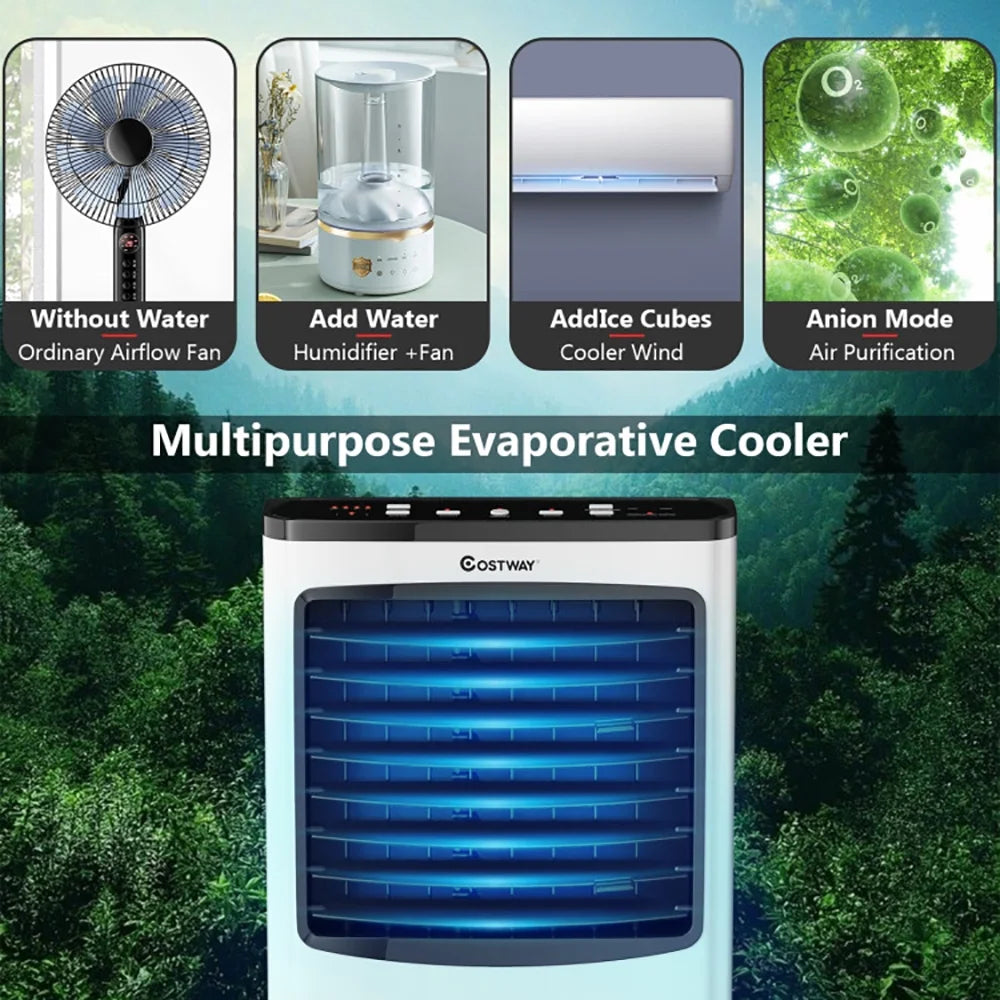 Resenkos Air Conditioner, Cooler,3-in-1 Portable Evaporative Air Conditioner Cooler with Remote Control for Home