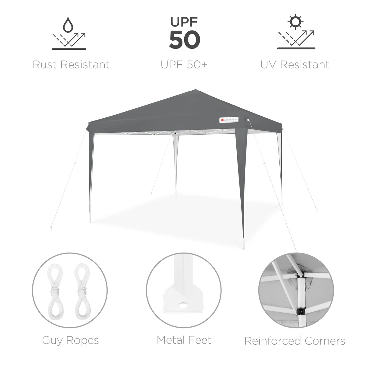 Best Choice Products 10x10ft Pop Up Canopy Outdoor Portable Adjustable Instant Gazebo Tent w/ Carrying Bag - White