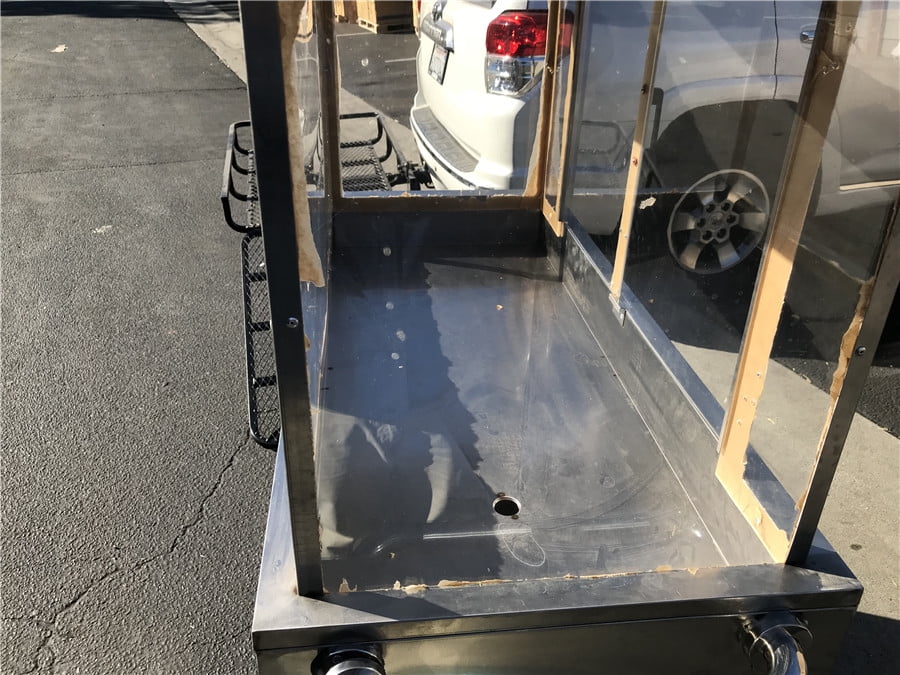 44'' Commercial Street Vendor Carro De Fruta Fruit Cart Concession Stand Street Fruit Cart