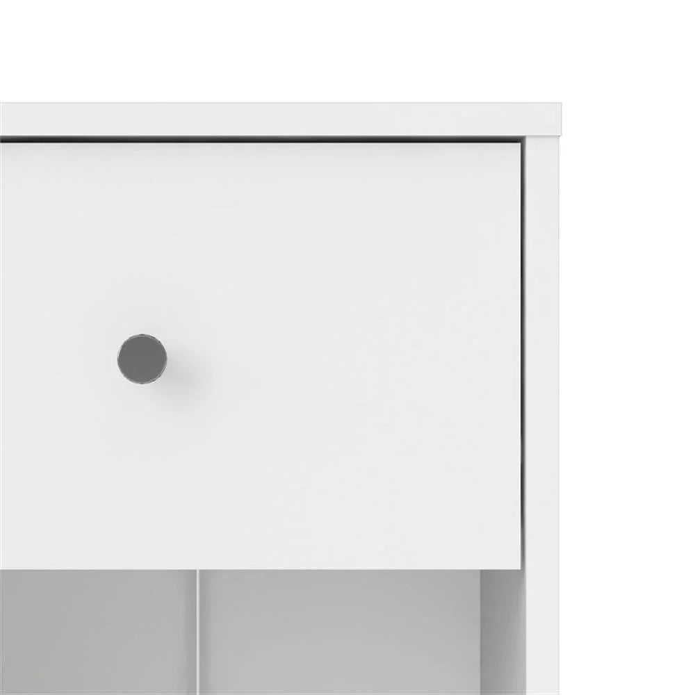 Pemberly Row 4 Pieces Set of Modern Wood Bedroom Furniture in White Finish