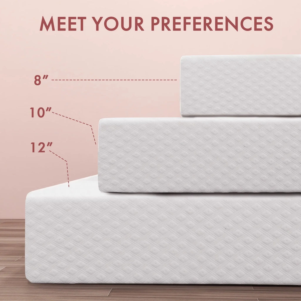 Twin Mattress,Smiaoer 8" Cool Gel Memory Foam Mattress with Removable Cover Mattress in a Box Medium Firm Mattress