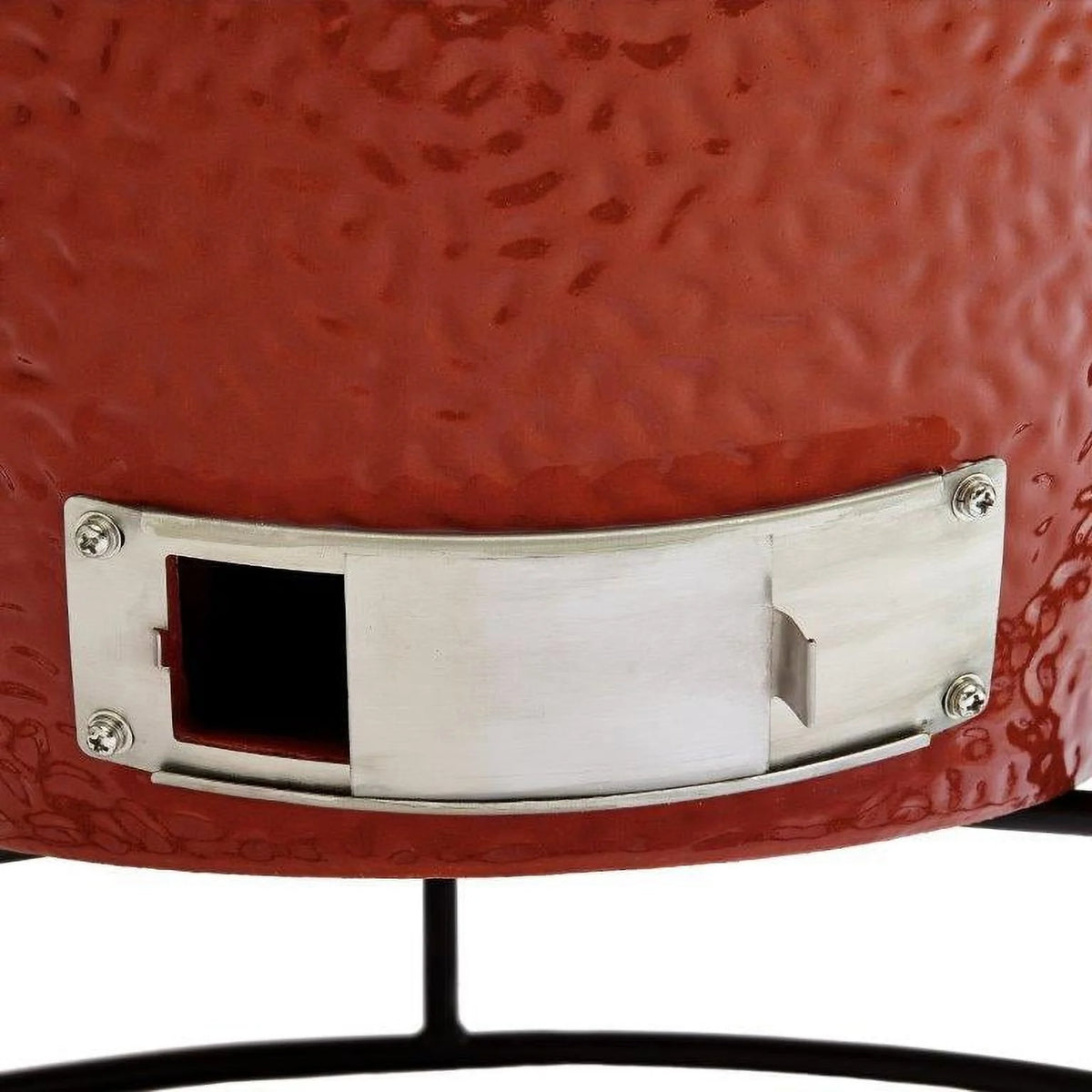 Kamado Joe Joe Jr. 13.5 in. Portable Charcoal Grill in Red with Cast Iron Cart, Heat Deflectors and Ash Tool