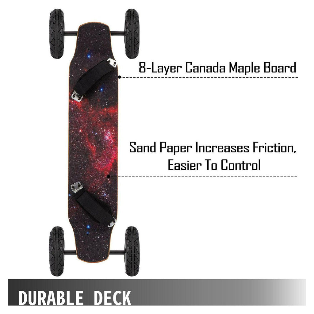 VEVOR Skateboard 37”L. All Terrain Longboard with 95A Shock Absorber. 8 Layer Maple Deck Offroad Skateboard for Kids Teens Beginners Pros