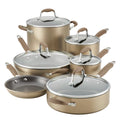 Anolon Advanced Home 11 Piece Nonstick Pots and Pans Set, Bronze
