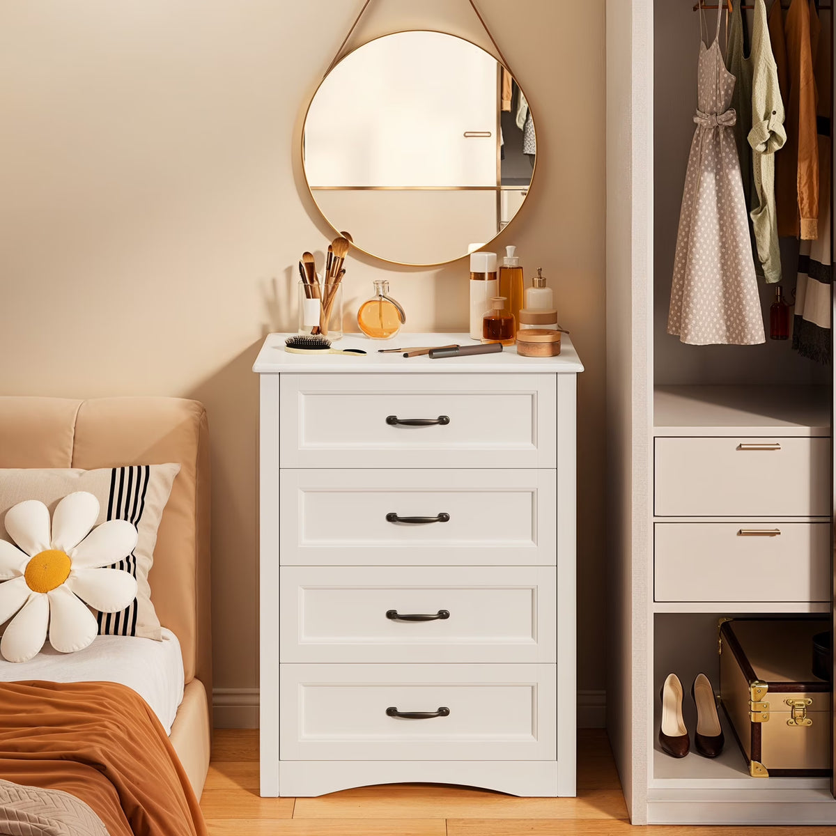 Dresser for Bedroom, Lofka 6-Drawer Wood Dresser with Anti-Tip Safety for Closet| Living Room