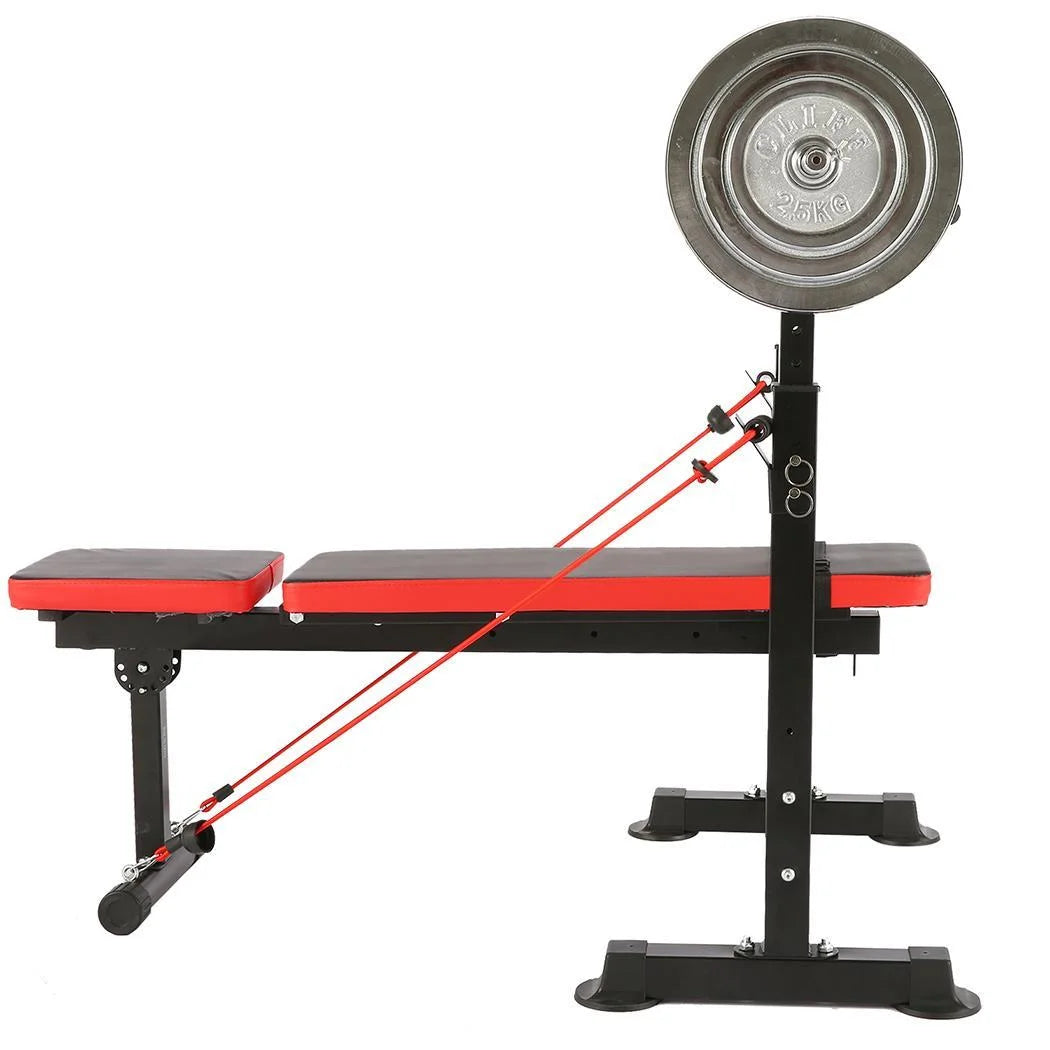 VIBESPARK Adjustable Weight Bench 600lbs 5-in-1 Foldable Workout Bench Set with Barbell Rack Leg Developer Preacher Curl Rack Dumbbell Fly Attachment, Multi-Function Strength Training Bench Press