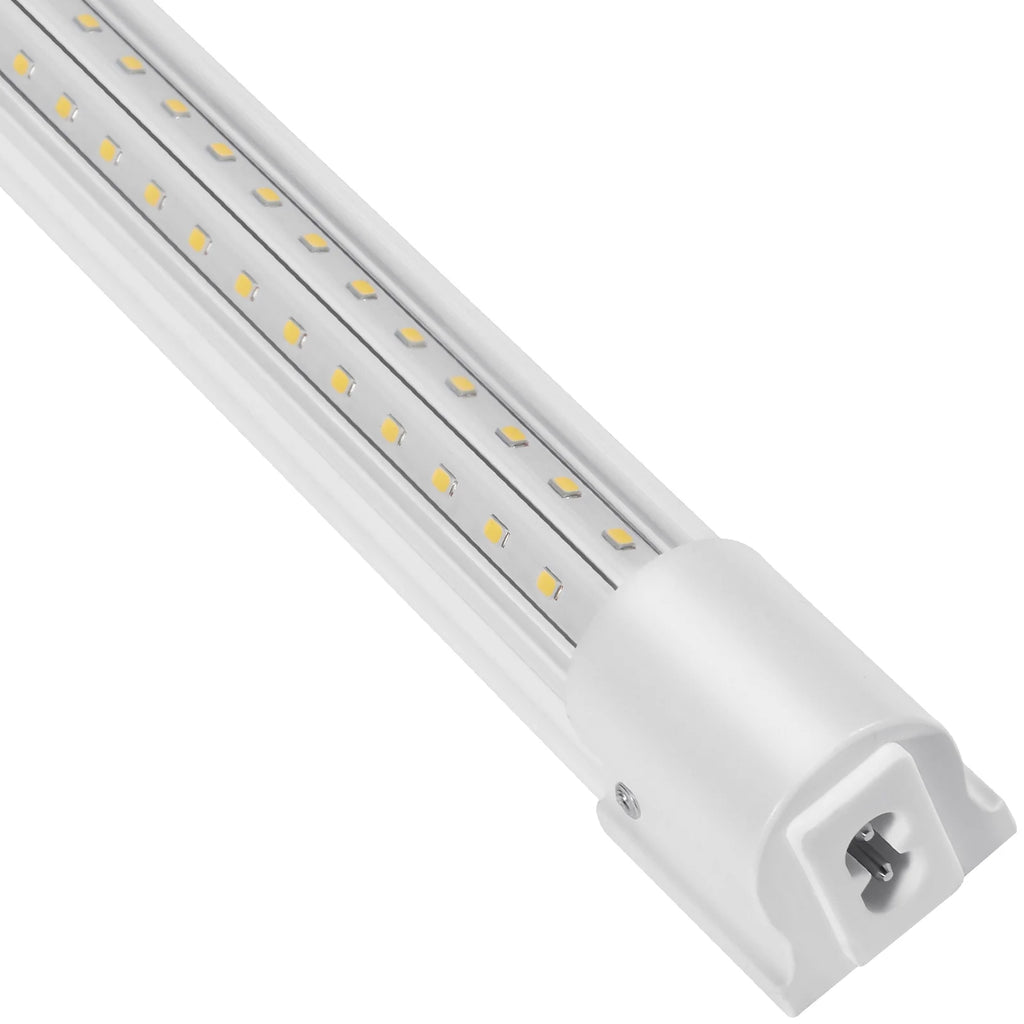 VEVOR 10 Pack LED Shop Light, 8 FT, 80W Linkable Shop Light Fixture, 10000 LM Ceiling Lights 59 in Power Cords with ON/OFF Switch 48 in Connector Cables, for Garage Warehouse Home Workkshop