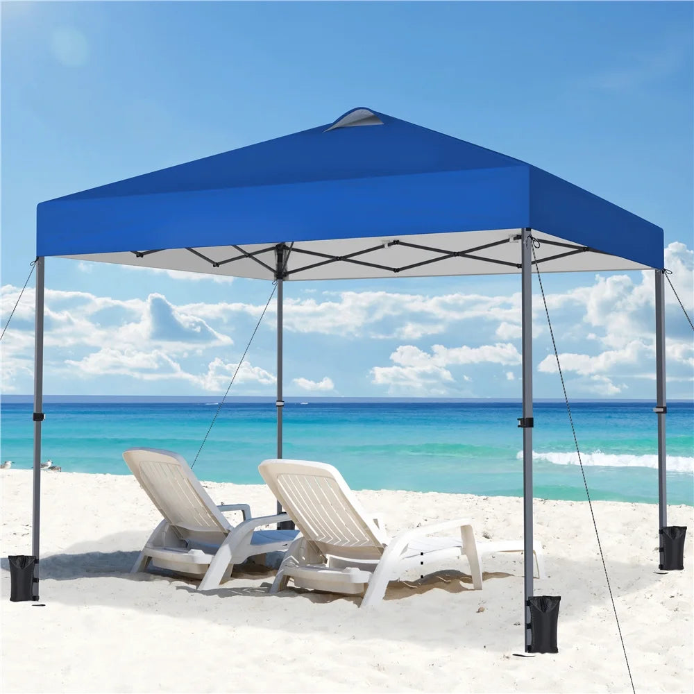 Renwick 10x10 Ft Instant Pop Up Canopy with 4 Side Walls and Roller Bag, White