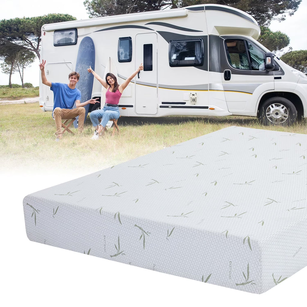 RV Mattress, 8 inch Short Queen Size Mattress for RVs, Cooling Memory Foam Mattress, Campers Trailers Mattress in a box