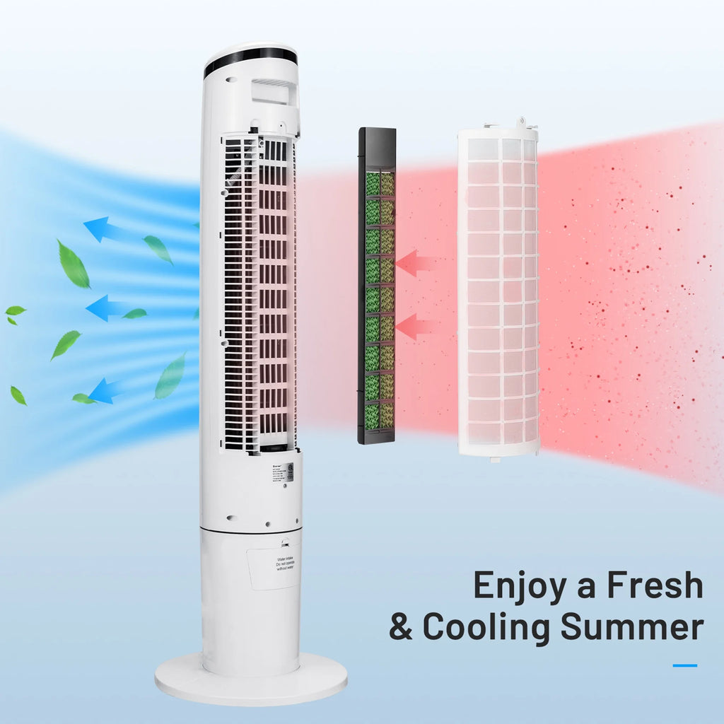 Gymax 41'' Tower Fan 3 in 1 Evaporative Air Cooler Humidifier w/ Remote Control