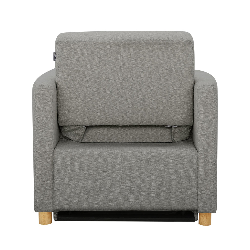 Serta Carly Scandinavian Style Convertible Chair, Ivory Fabric