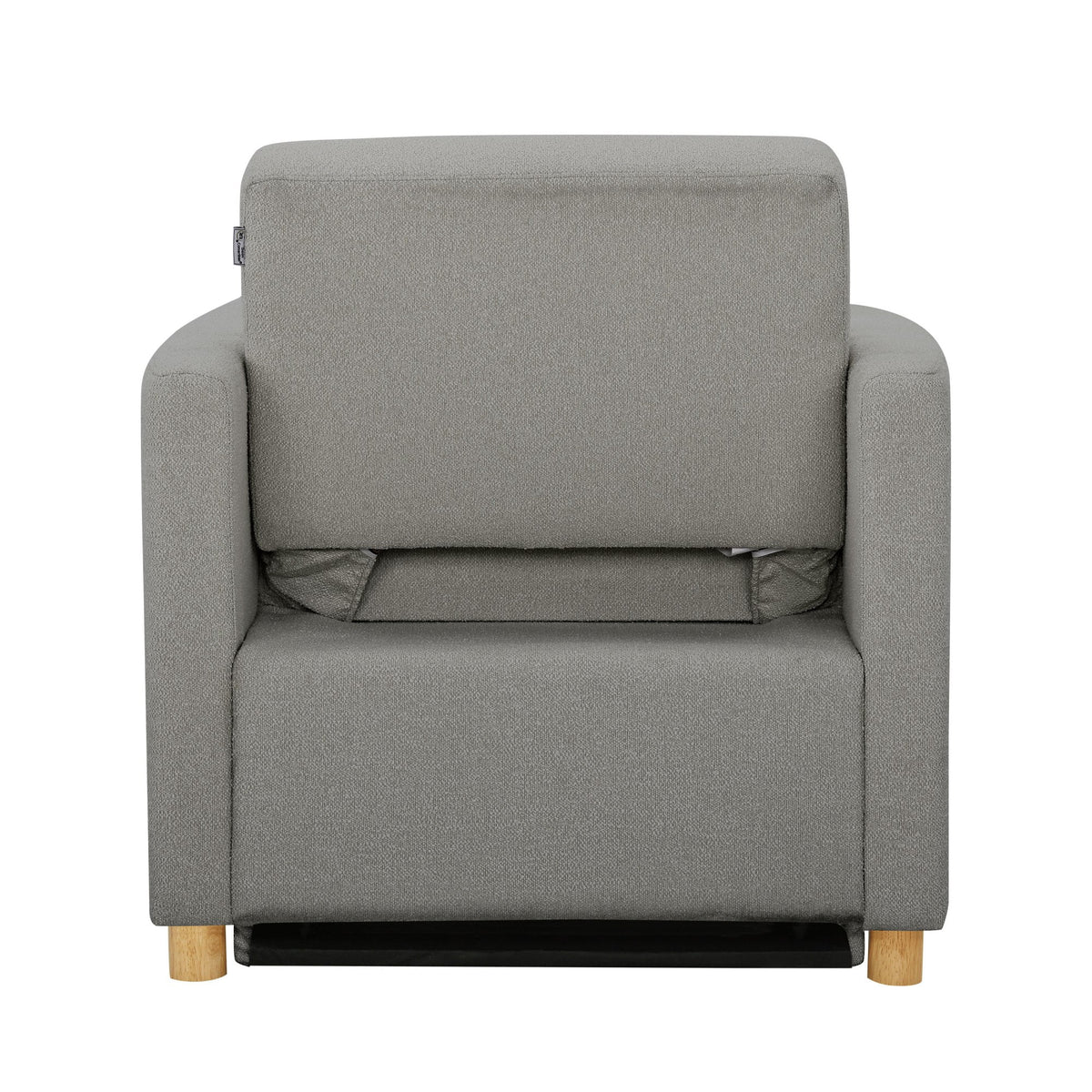 Serta Carly Scandinavian Style Convertible Chair, Ivory Fabric