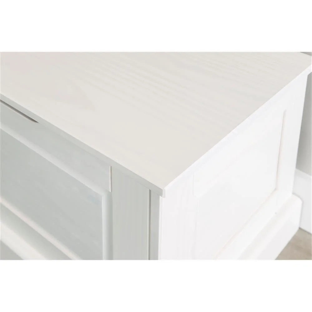 Pemberly Row Natural White Wood Nook With Green Polyester Fabric Cushions